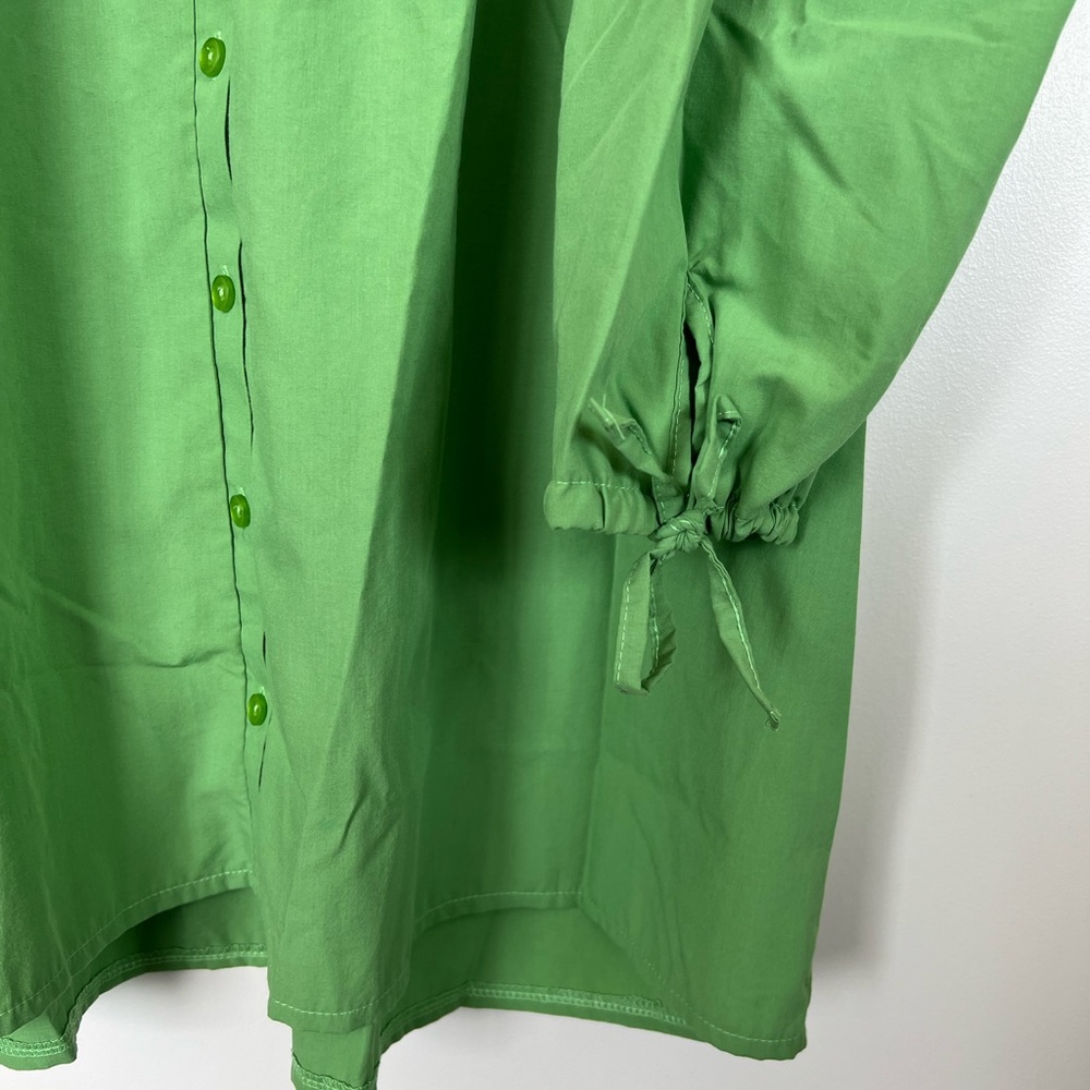 PLT - Oversized Poplin Frill Collar Shirt Dress - Size 6 - Picture 9 of 11